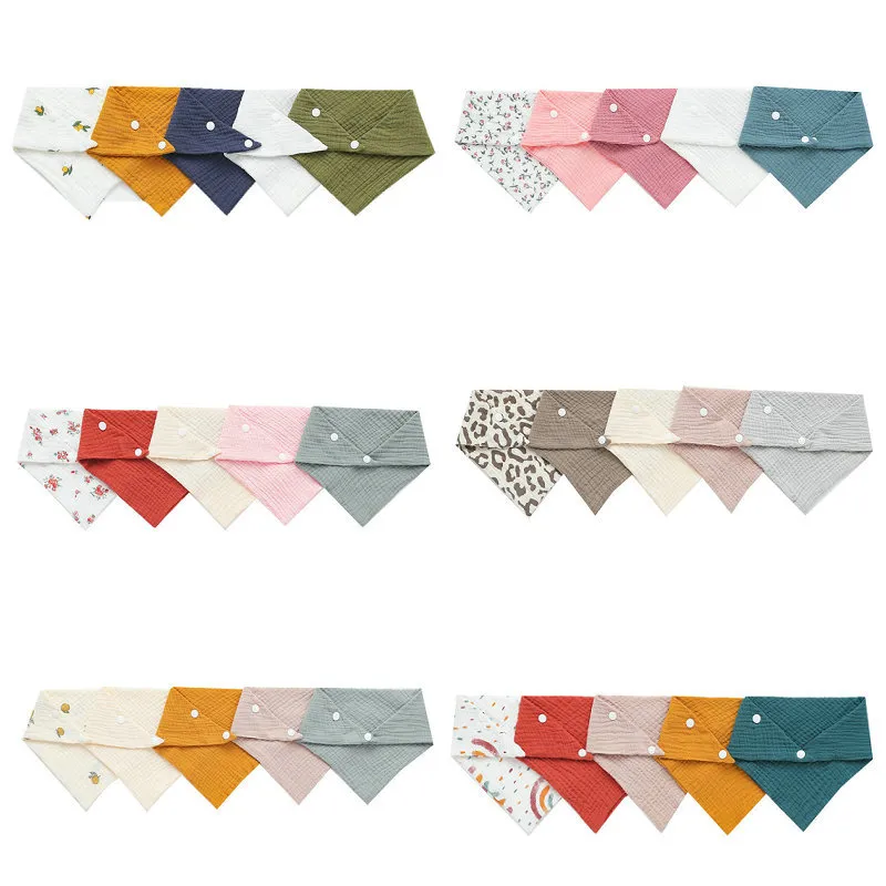 5Pcs/Set Newborn Baby Bibs Fee - đánh giá và giá Snap Fastener Set