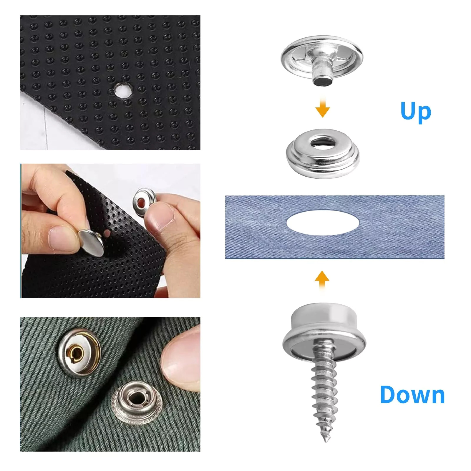 50 Set Stainless Steel Boat Ma - đánh giá và giá Snap Fastener Set